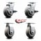 Service Caster 5 Inch Thermoplastic Rubber Caster Set with Roller Bearings 2 Brakes 2 Rigid SCC-20S520-TPRRD-TLB-2-R-2 - alternate 2